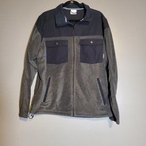 Columbia Men's Fleece Zip Up Terpin Point ll Overlay Grey and Black Jacket Size